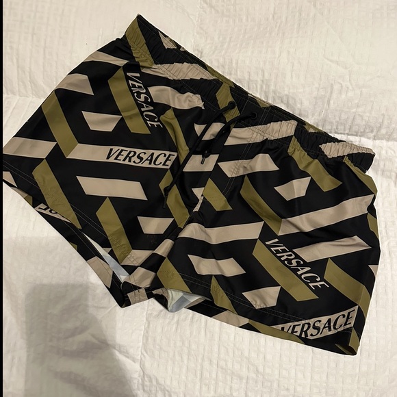 VERSACE MENS “LA GRECA” SWIM TRUNKS - Picture 1 of 7